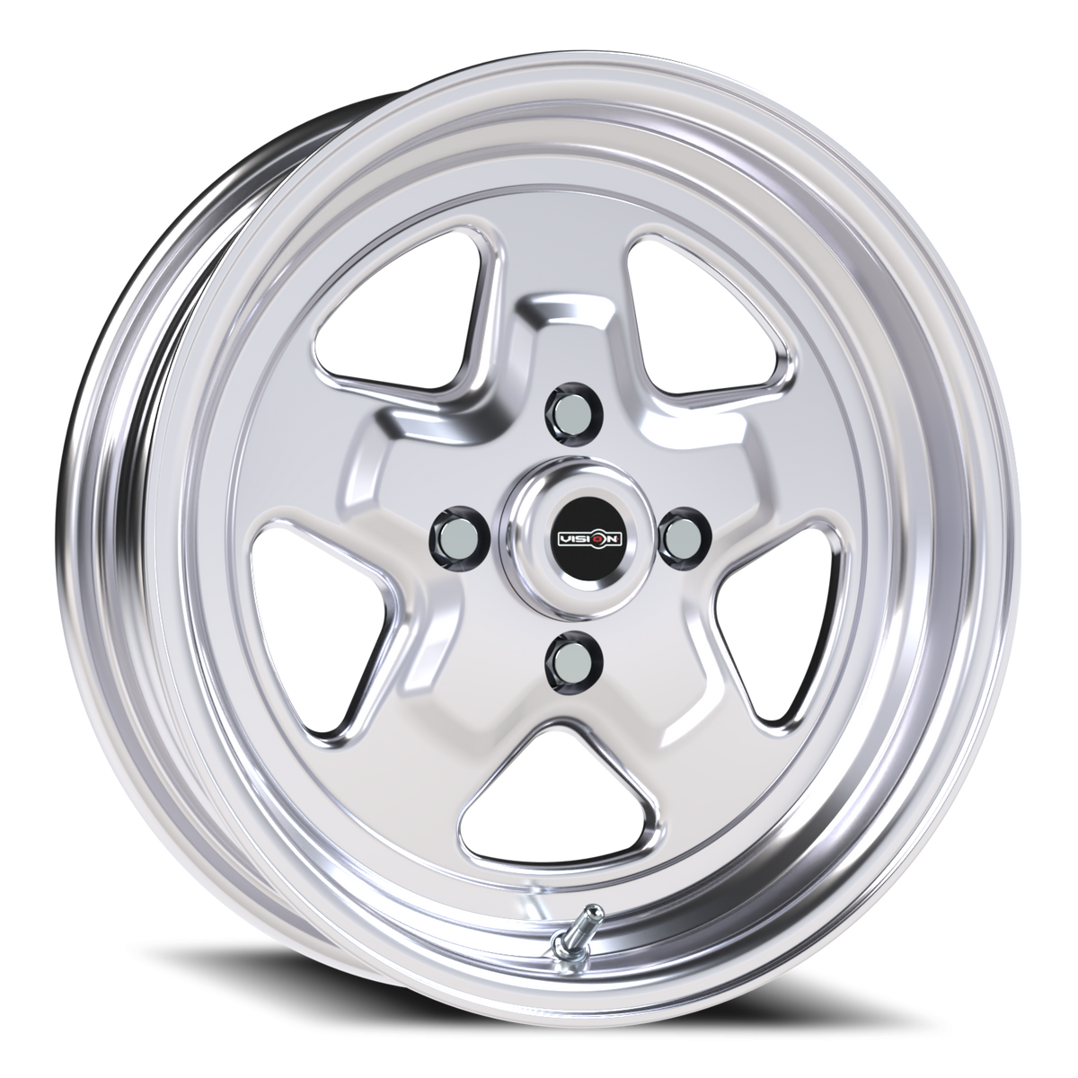 Vision Wheel 521H Polished 15x4 -19 4x108mm 72.6mm - Wheelwiz