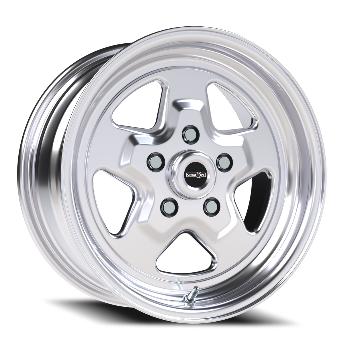 Vision Wheel 521H Polished 15x7 +20 4x108mm 72.6mm - Wheelwiz