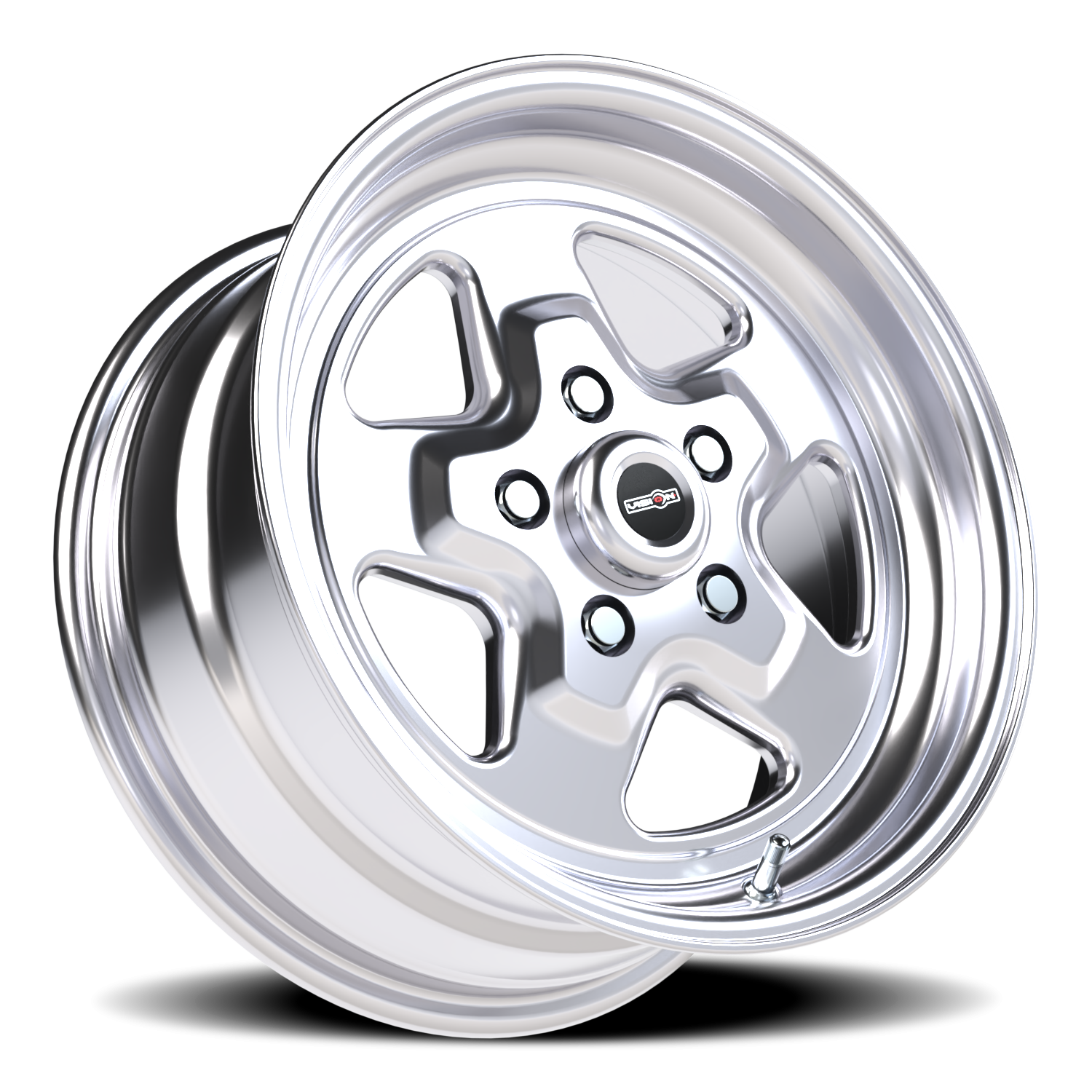 Vision Wheel 521H Polished 15x7 +20 4x108mm 72.6mm - Wheelwiz