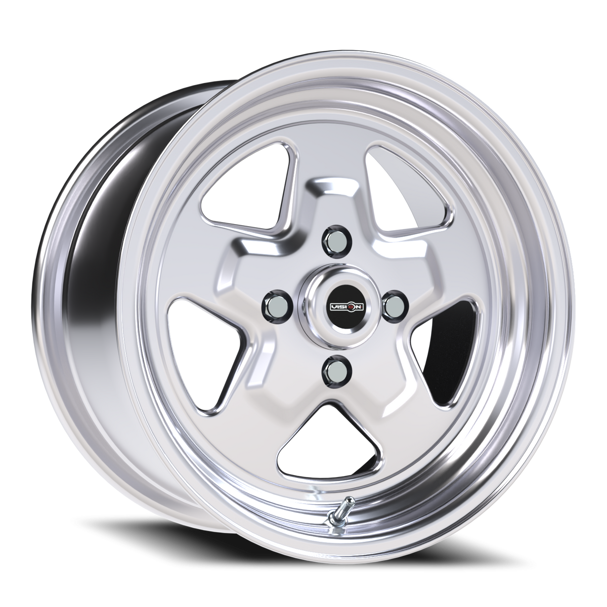 Vision Wheel 521H Polished 15x8 +27 4x108mm 72.6mm - Wheelwiz