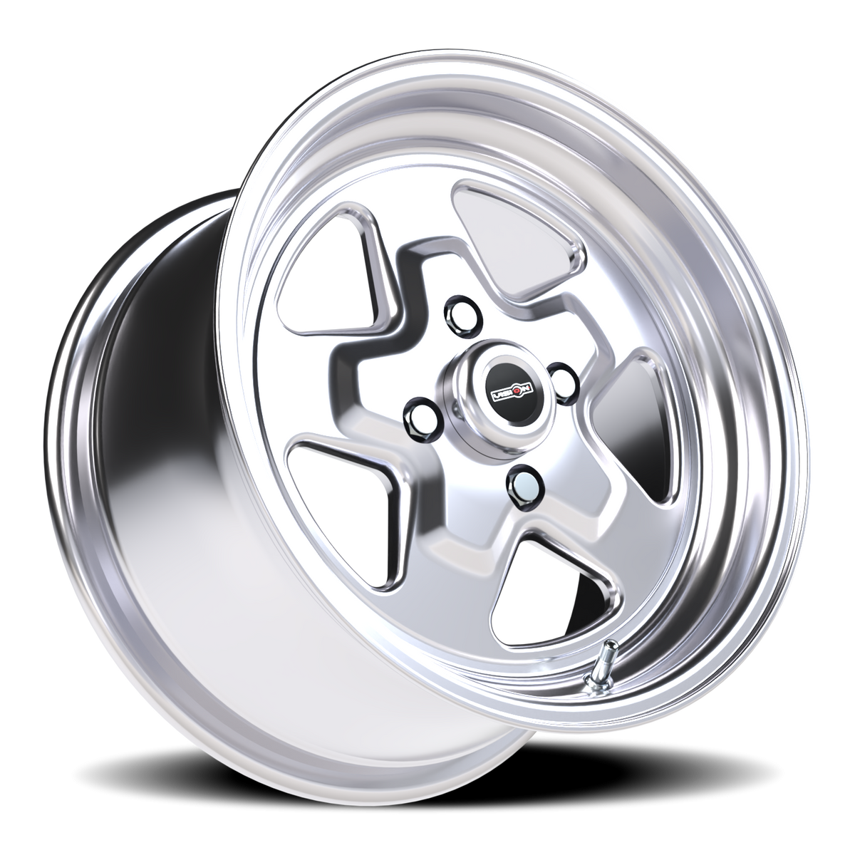 Vision Wheel 521H Polished 15x8 +27 4x108mm 72.6mm - Wheelwiz