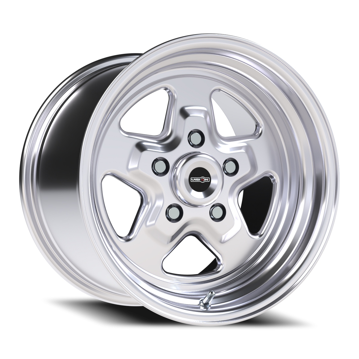 Vision Wheel 521H Polished 15x10 +25 5x114.3mm 83.1mm - Wheelwiz