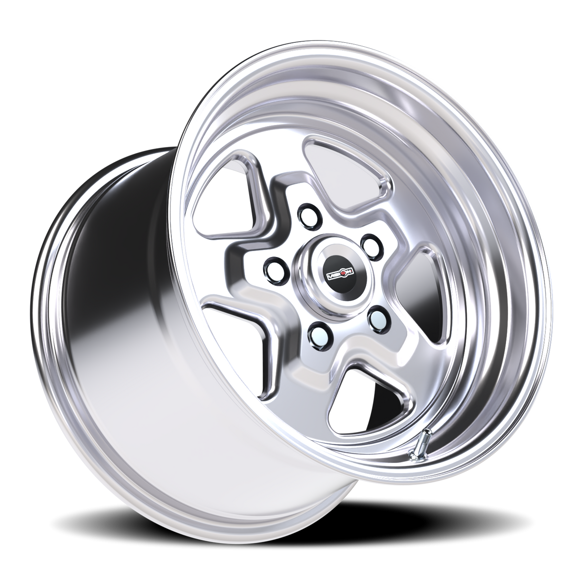 Vision Wheel 521H Polished 15x10 +25 5x114.3mm 83.1mm - Wheelwiz