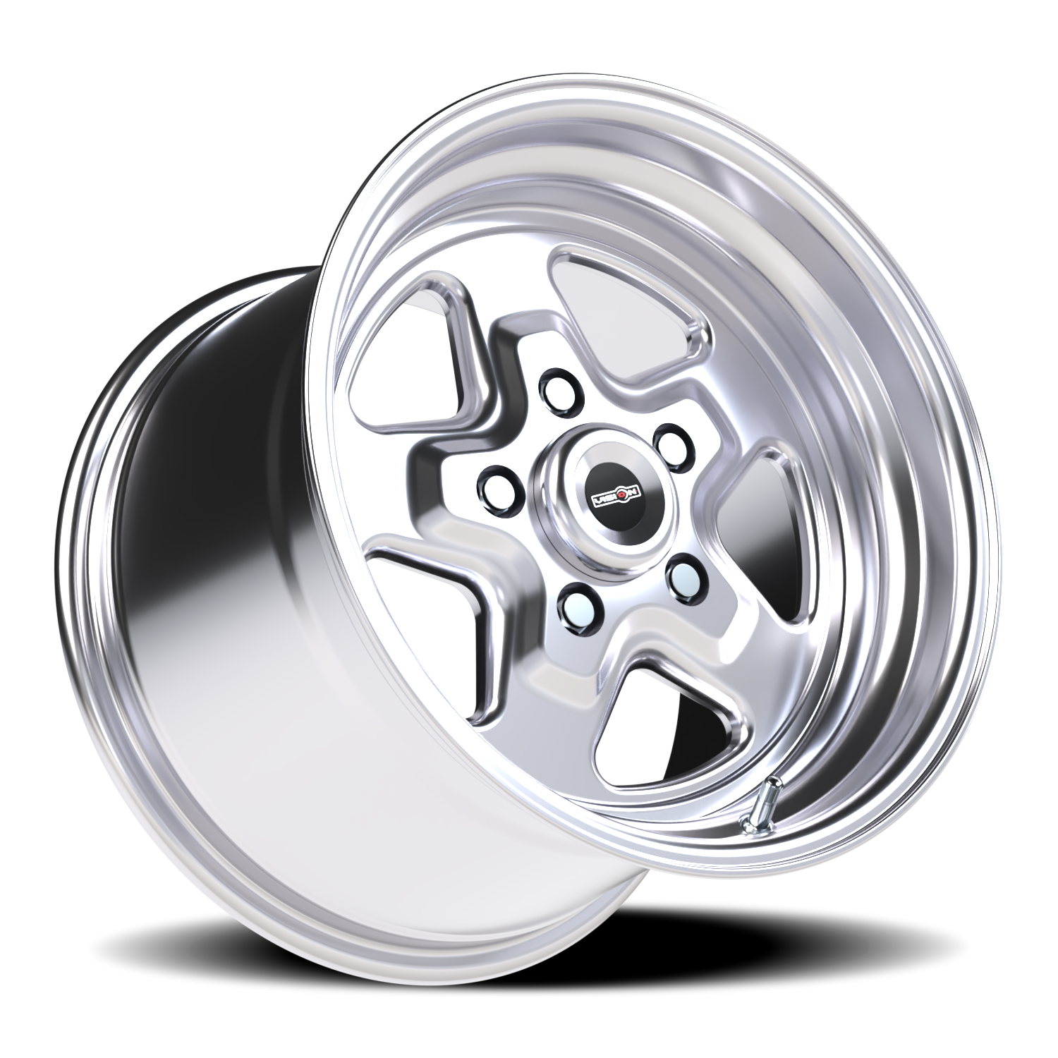 Vision Wheel 521H Polished 15x10 +25 5x114.3mm 83.1mm - Wheelwiz