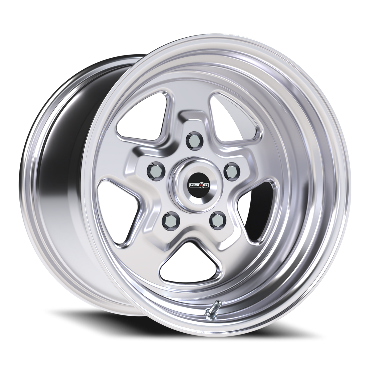 Vision Wheel 521H Polished 15x10 0 5x127mm 83.1mm - Wheelwiz