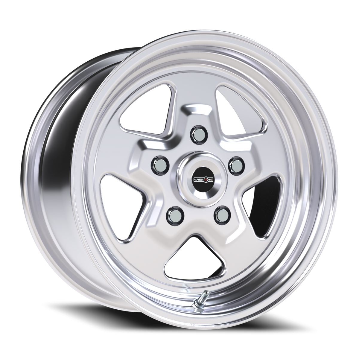 Vision Wheel 521H Polished 15x8 +27 5x114.3mm 83.1mm - Wheelwiz