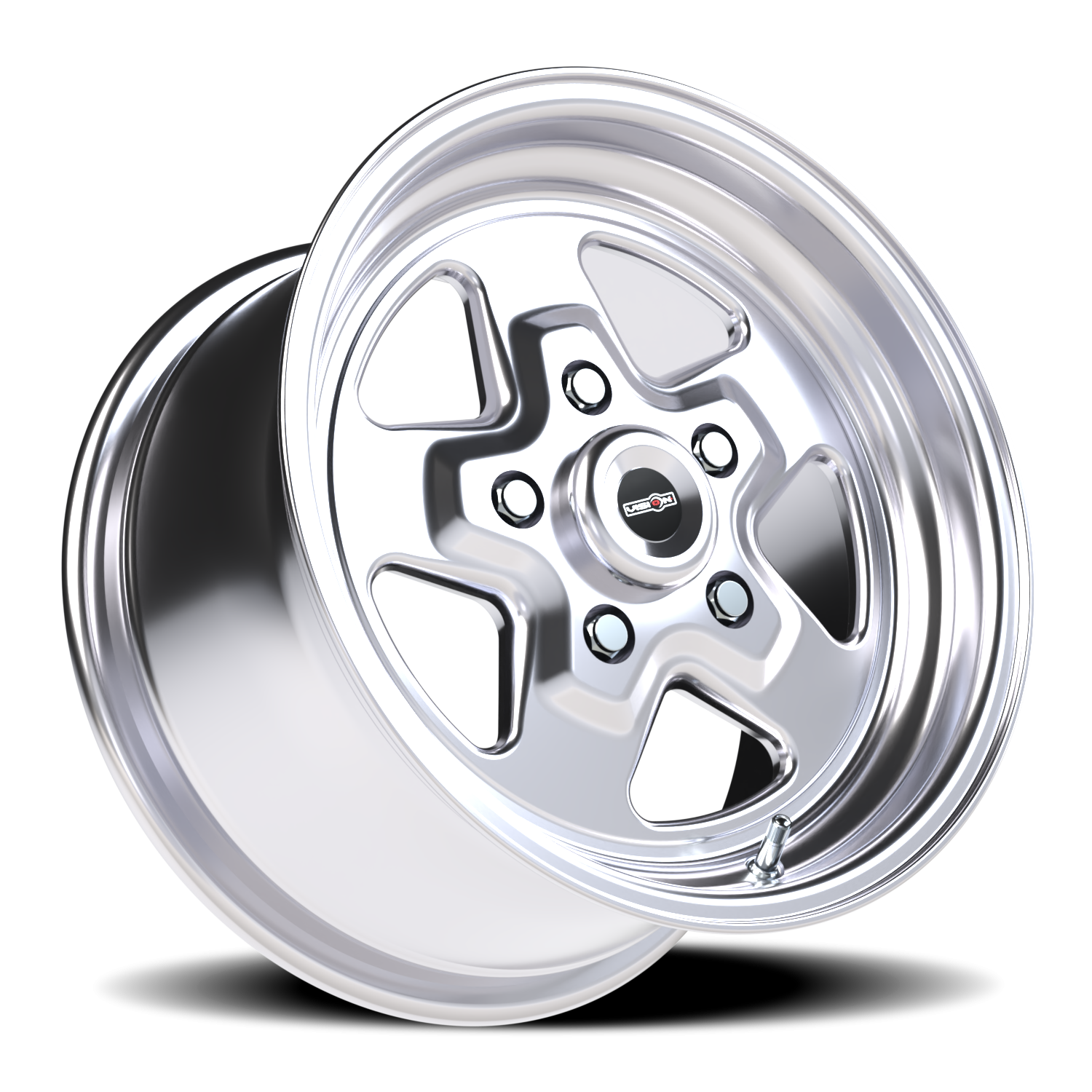 Vision Wheel 521H Polished 15x8 +27 5x114.3mm 83.1mm - Wheelwiz