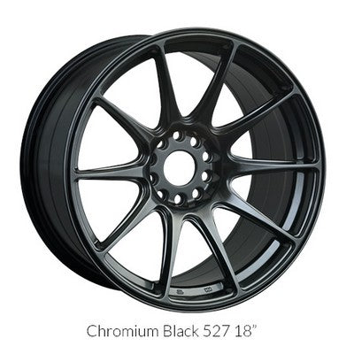 XXR Wheels XXR 527 Chromium Black 18x8.75 +35 5x100|5x114.3mm 73.1mm - Wheelwiz