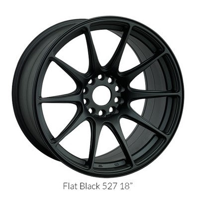 XXR Wheels XXR 527 Flat Black 18x9.75 +35 5x100|5x114.3mm 73.1mm - Wheelwiz