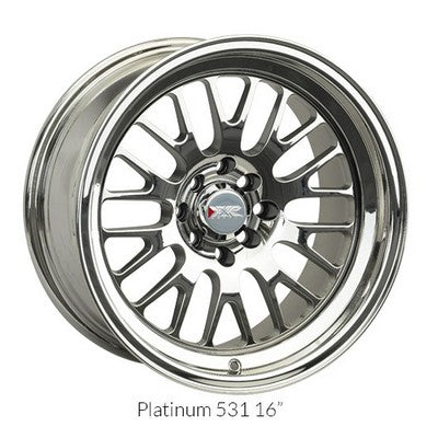 XXR Wheels XXR 531 Platinum 16x8 +20 4x100|4x114.3mm 73.1mm - Wheelwiz