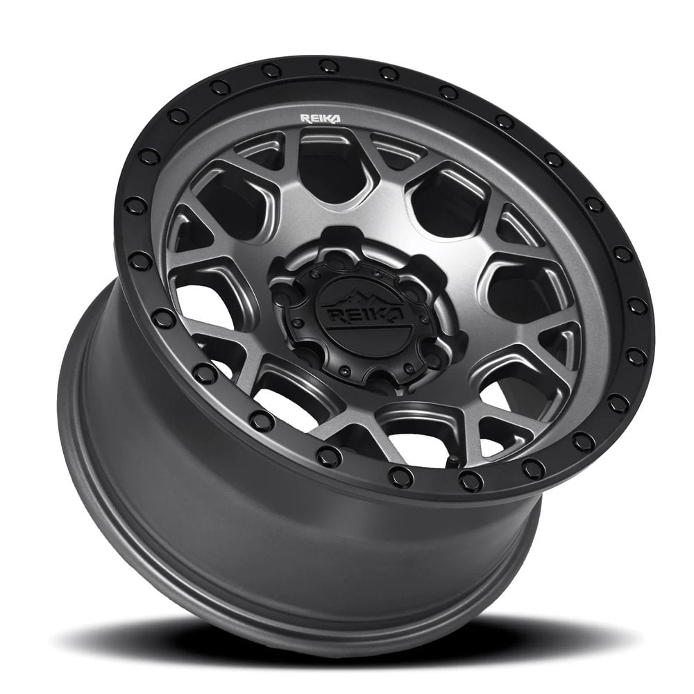 Reika R45 Gunmetal Grey / Satin Black Ring 17x8.5 0 6x139.7mm 106.1mm
