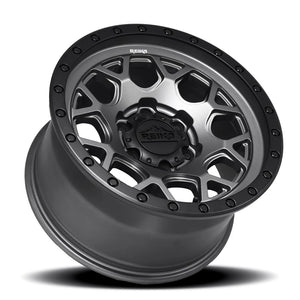Reika R45 Gunmetal Grey / Satin Black Ring 17x9 -12 6x139.7mm 106.1mm