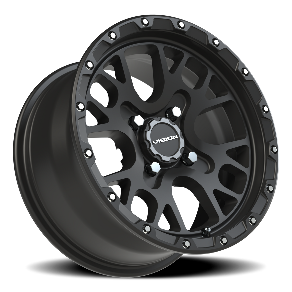 Vision Wheel 545 Satin Black 14x7 +13 4x115mm 80mm - Wheelwiz