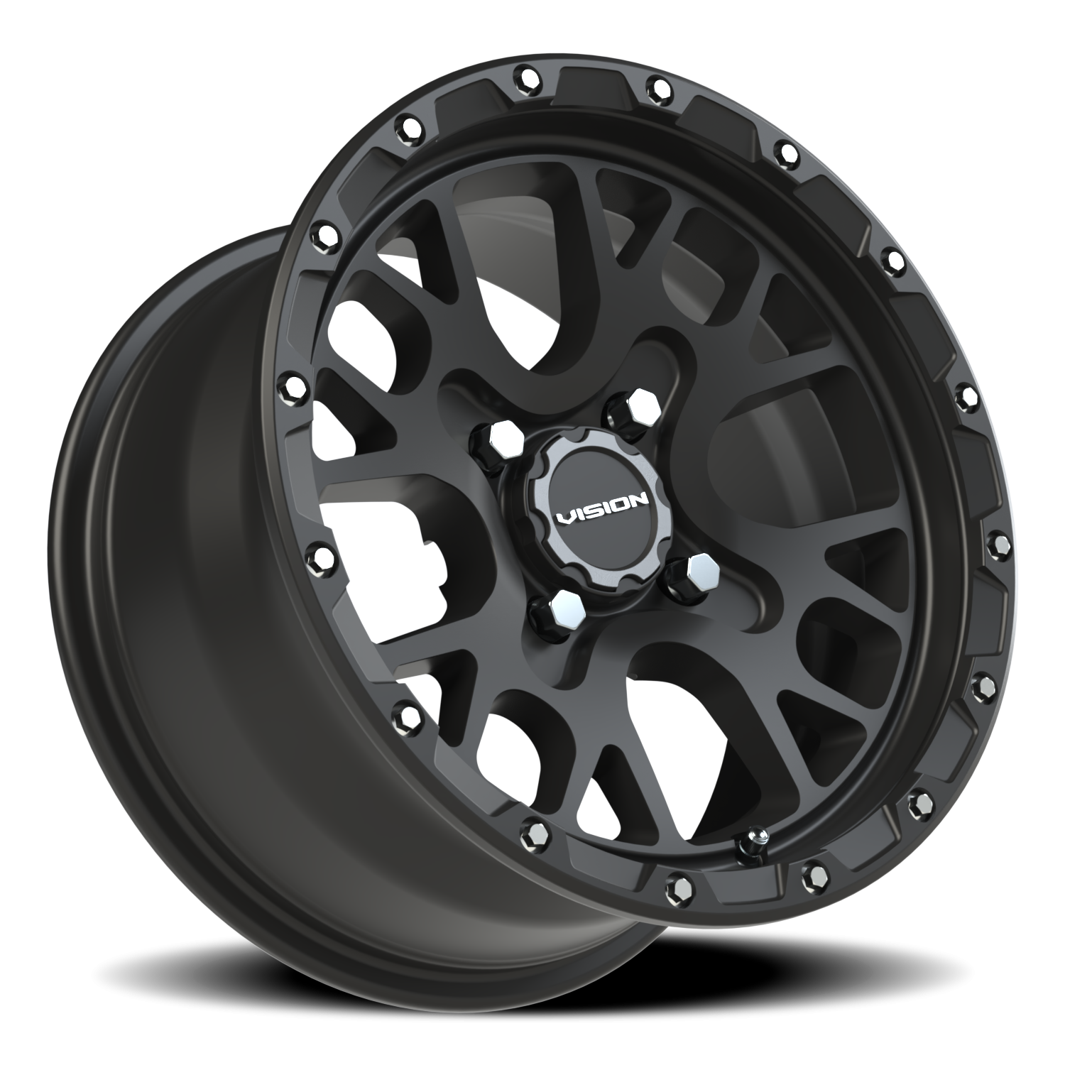 Vision Wheel 545 Satin Black 14x7 +13 4x115mm 80mm - Wheelwiz