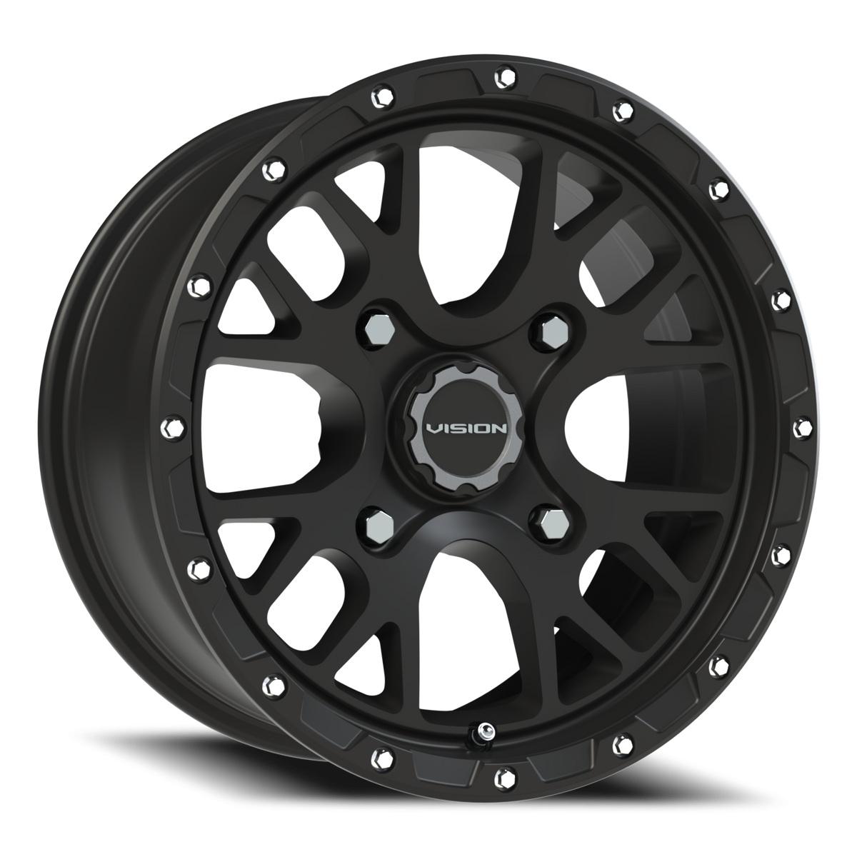Vision Wheel 545 Satin Black 15x7 +13 4x156mm 131.1mm - Wheelwiz