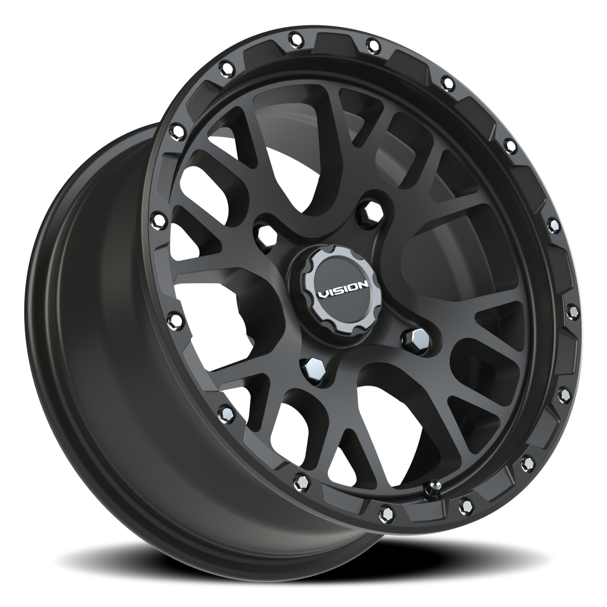 Vision Wheel 545 Satin Black 15x7 +13 4x156mm 131.1mm - Wheelwiz