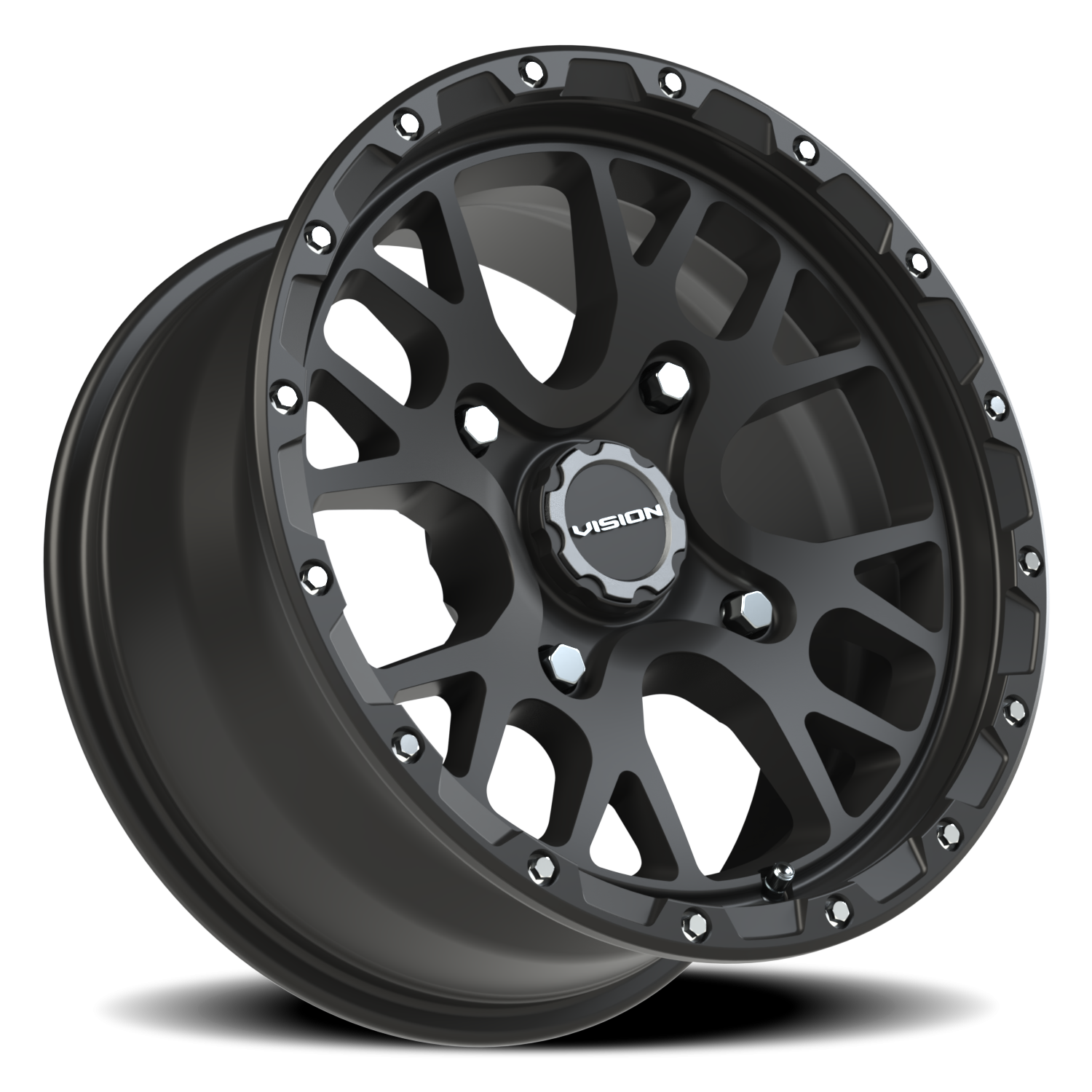 Vision Wheel 545 Satin Black 15x7 +13 4x156mm 131.1mm - Wheelwiz