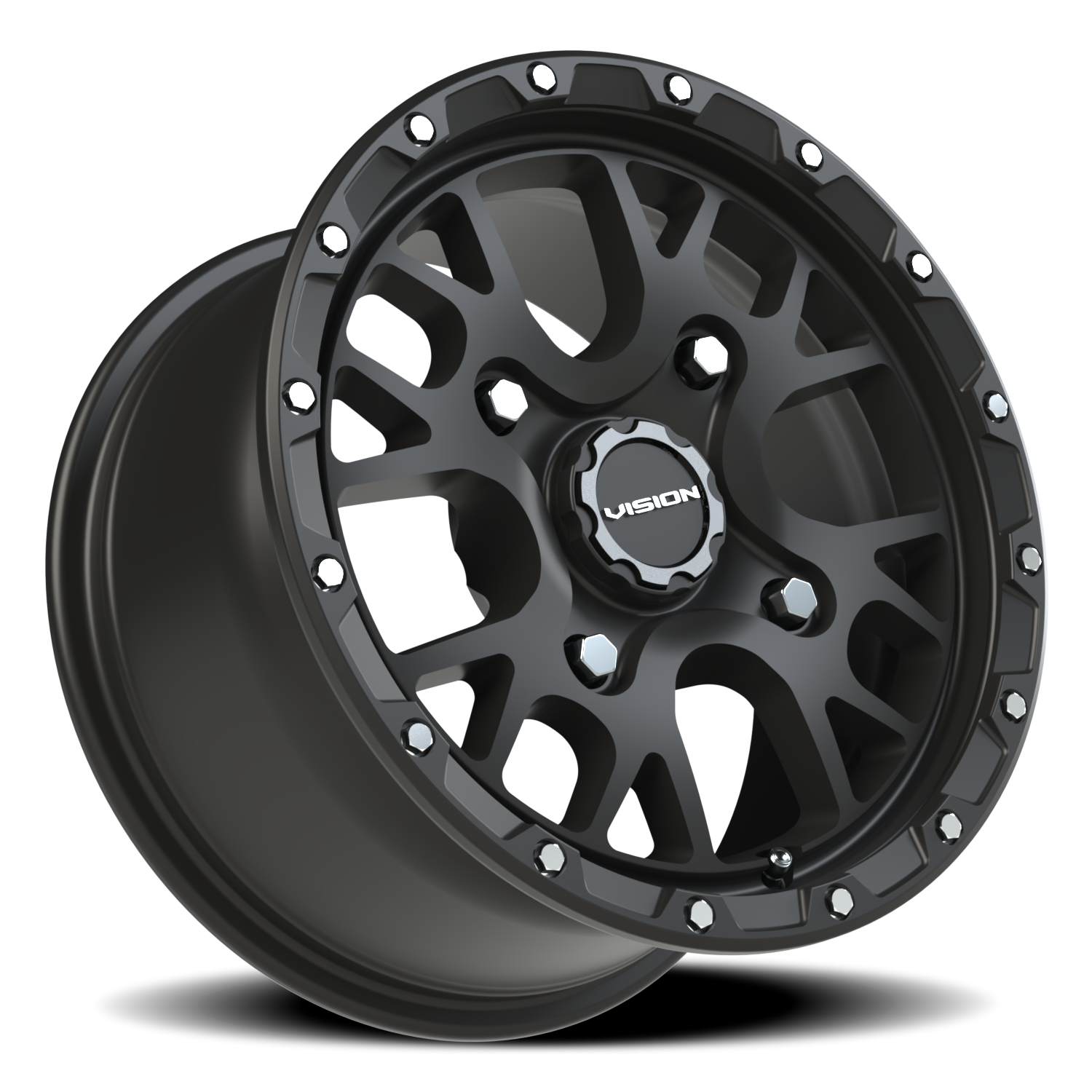 Vision Wheel 545 Satin Black 14x7 +38 4x156mm 131.1mm - Wheelwiz