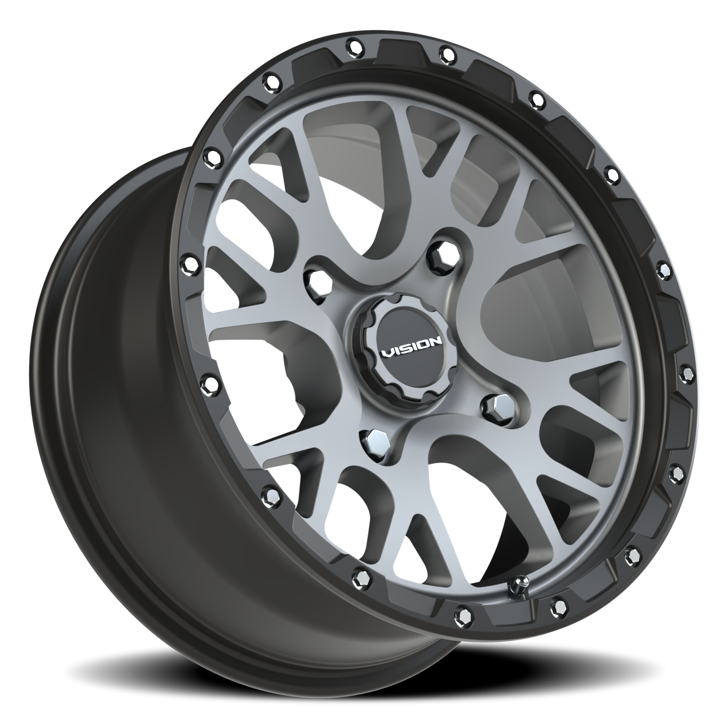 Vision Wheel 545 Satin Grey 15x7 +13 4x110mm 86mm - Wheelwiz