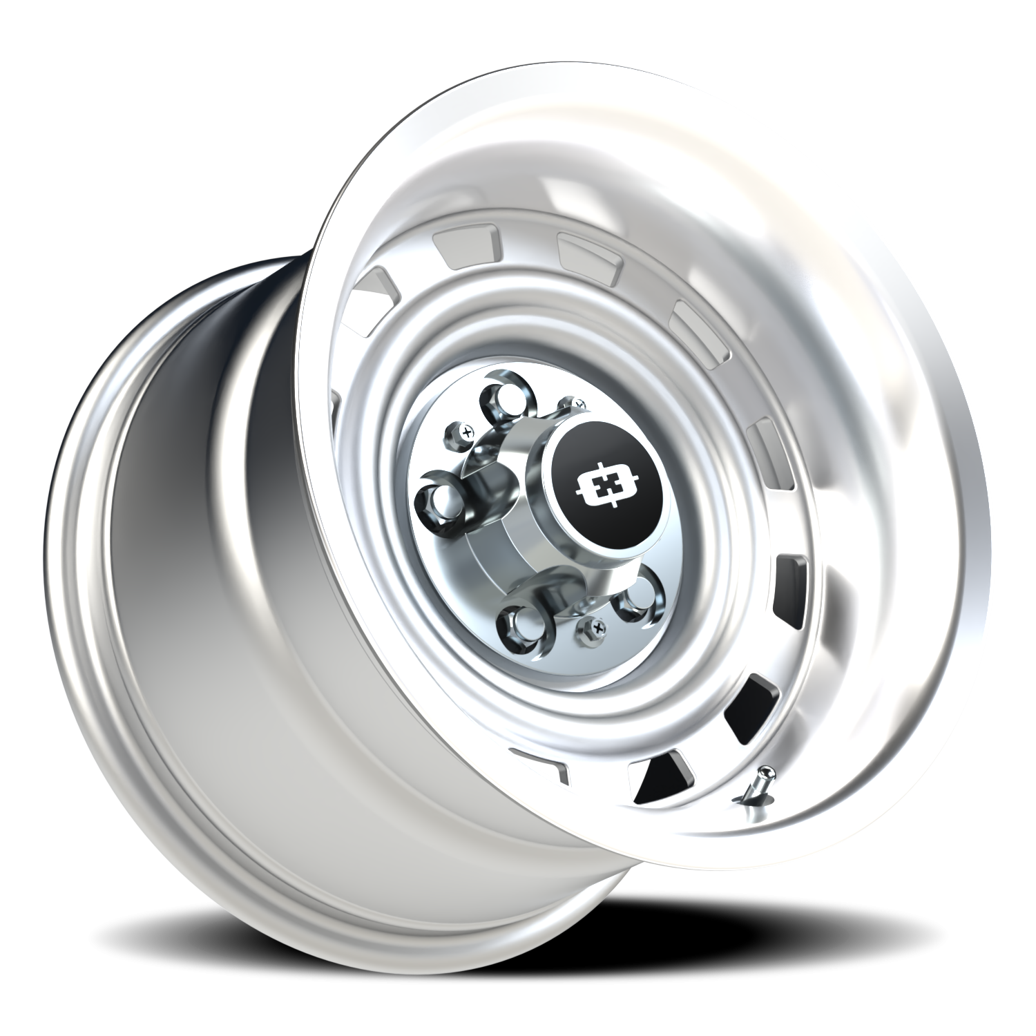 Vision Wheel 54 Silver Machined Lip 15x10 -12 5x127mm 78.2mm - Wheelwiz
