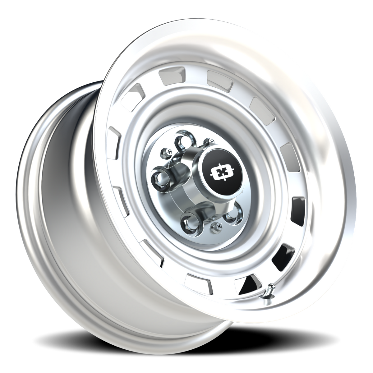 Vision Wheel 54 Silver Machined Lip 15x8 -18 5x120.65mm 70.4mm - Wheelwiz