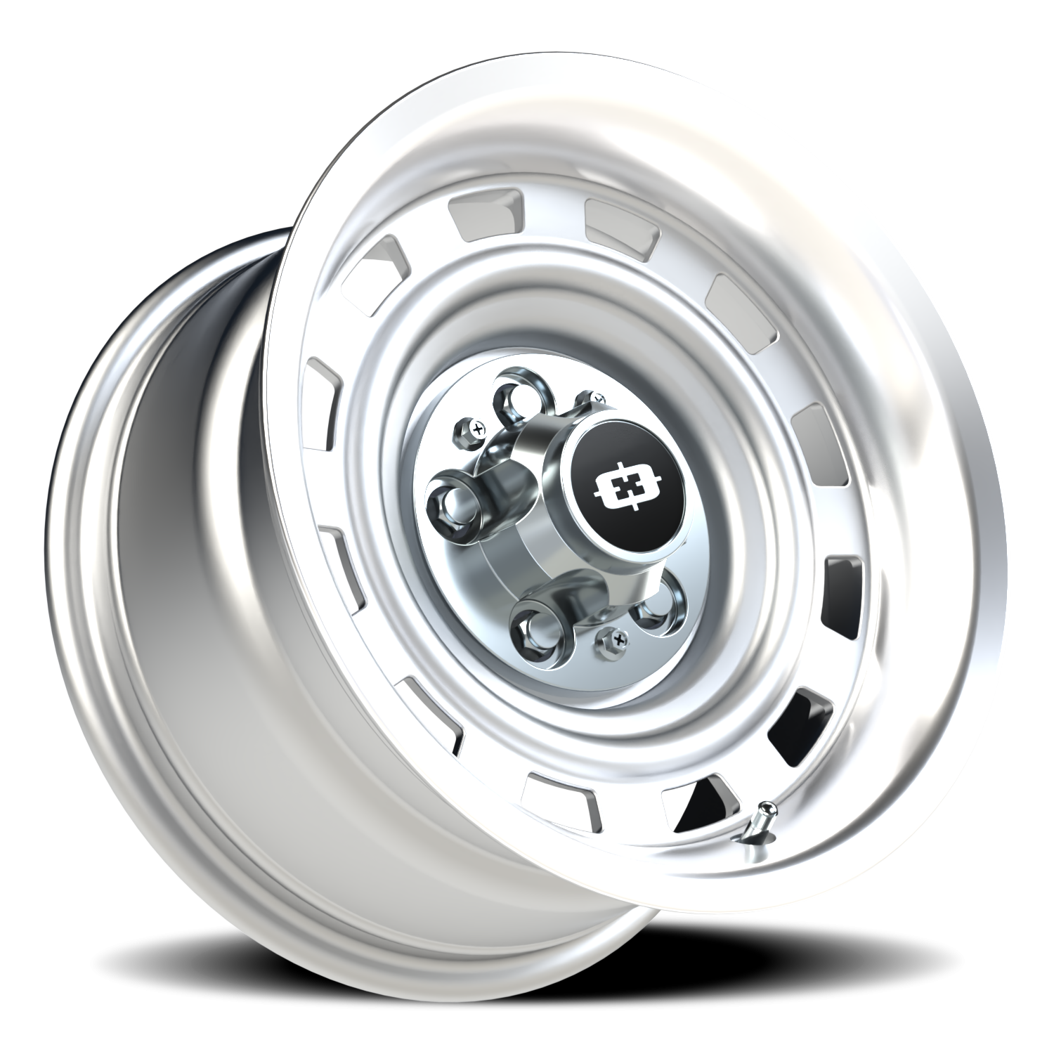 Vision Wheel 54 Silver Machined Lip 15x8 -18 5x120.65mm 70.4mm - Wheelwiz