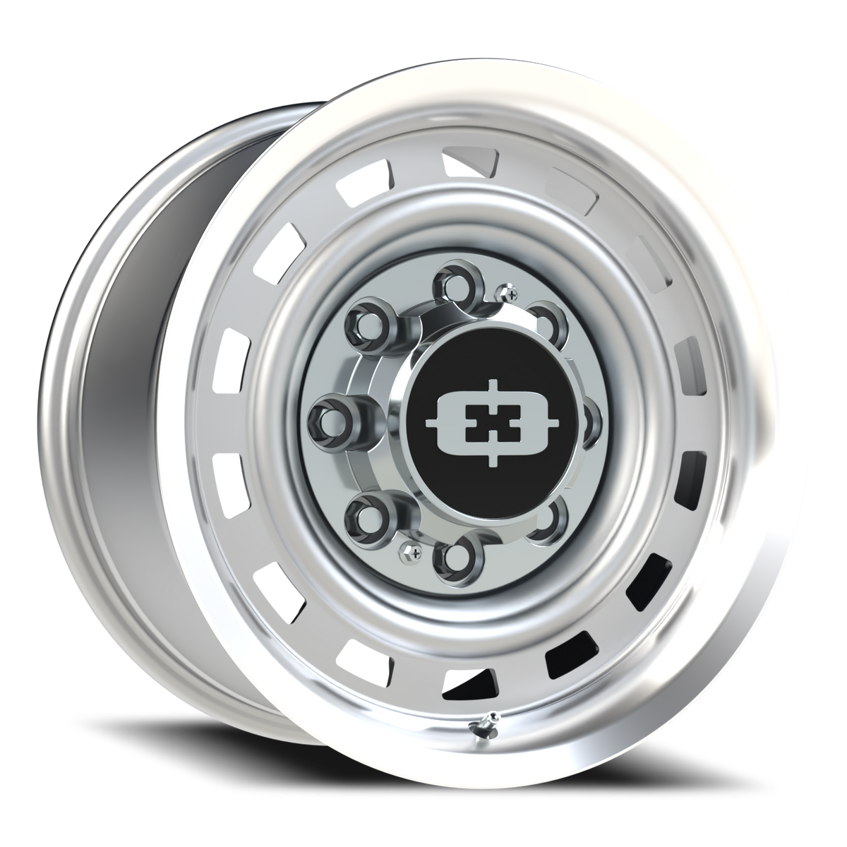 Vision Wheel 54 Silver Machined Lip 17x9 +12 8x180mm 124.2mm - Wheelwiz