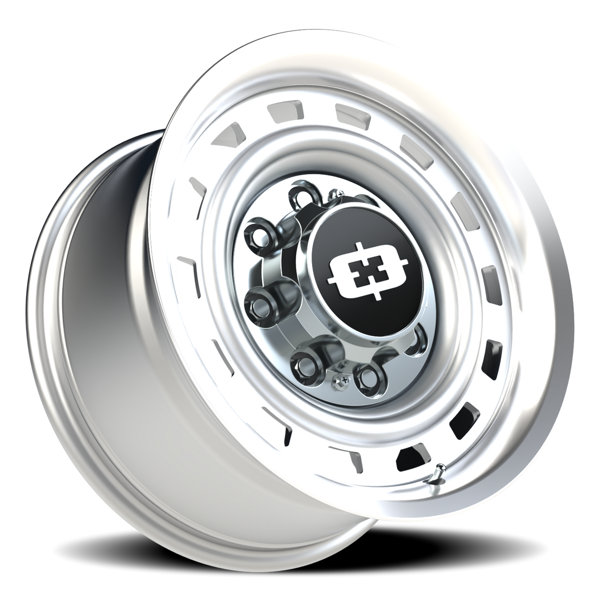Vision Wheel 54 Silver Machined Lip 17x9 +12 8x180mm 124.2mm - Wheelwiz