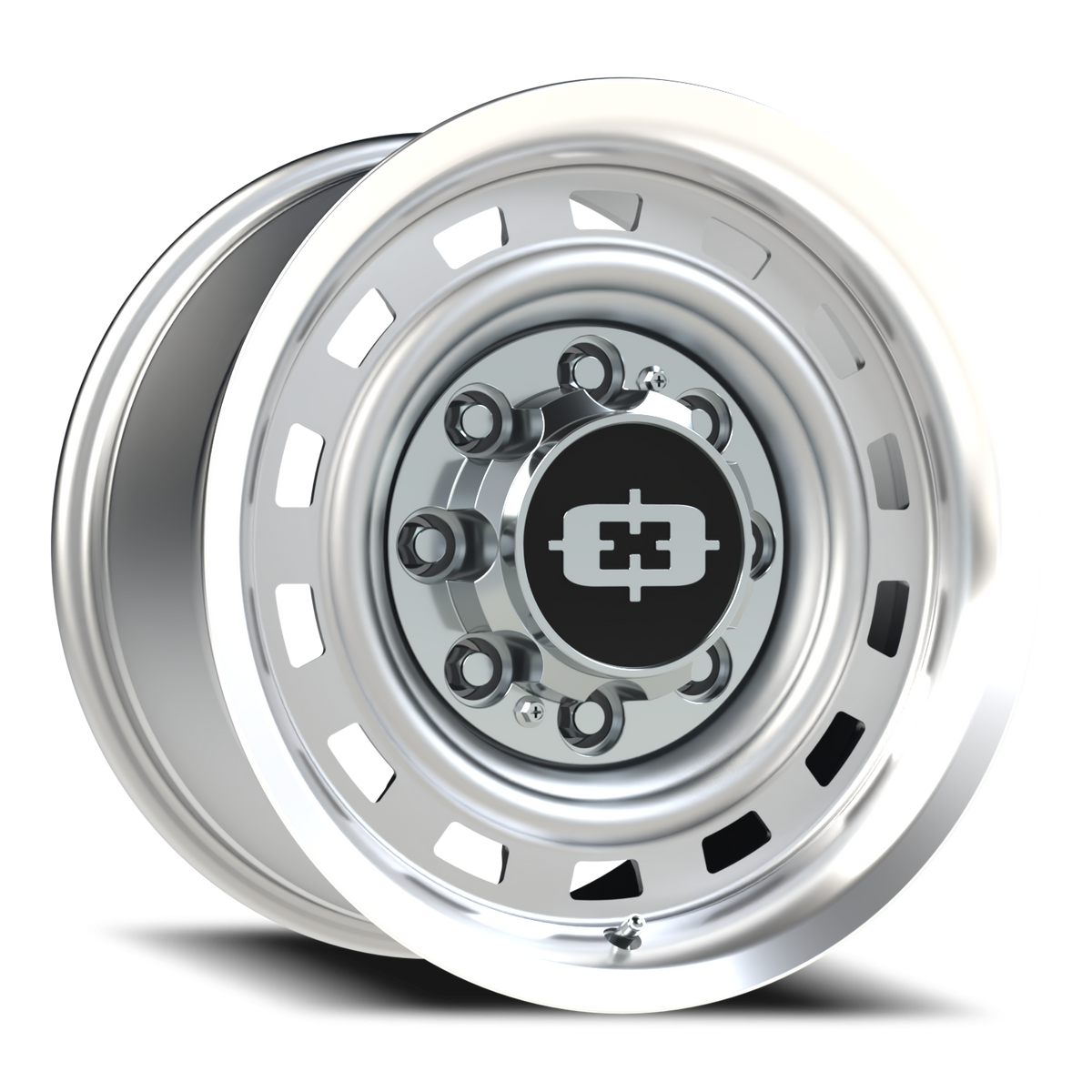 Vision Wheel 54 Silver Machined Lip 18x9 +12 8x180mm 124.2mm - Wheelwiz