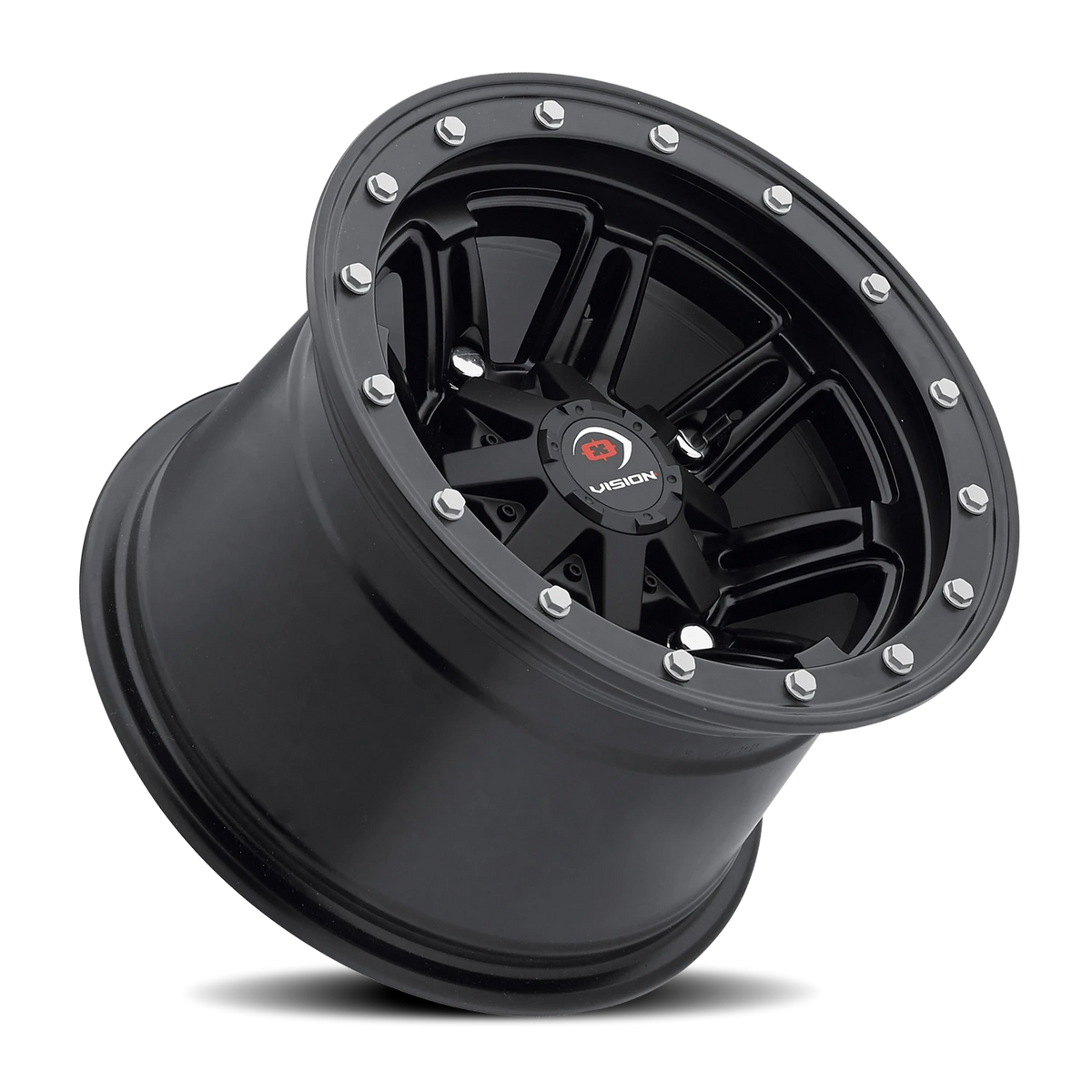 Vision Wheel 550 Matte Black 12x7 +3 4x115mm 80mm - Wheelwiz