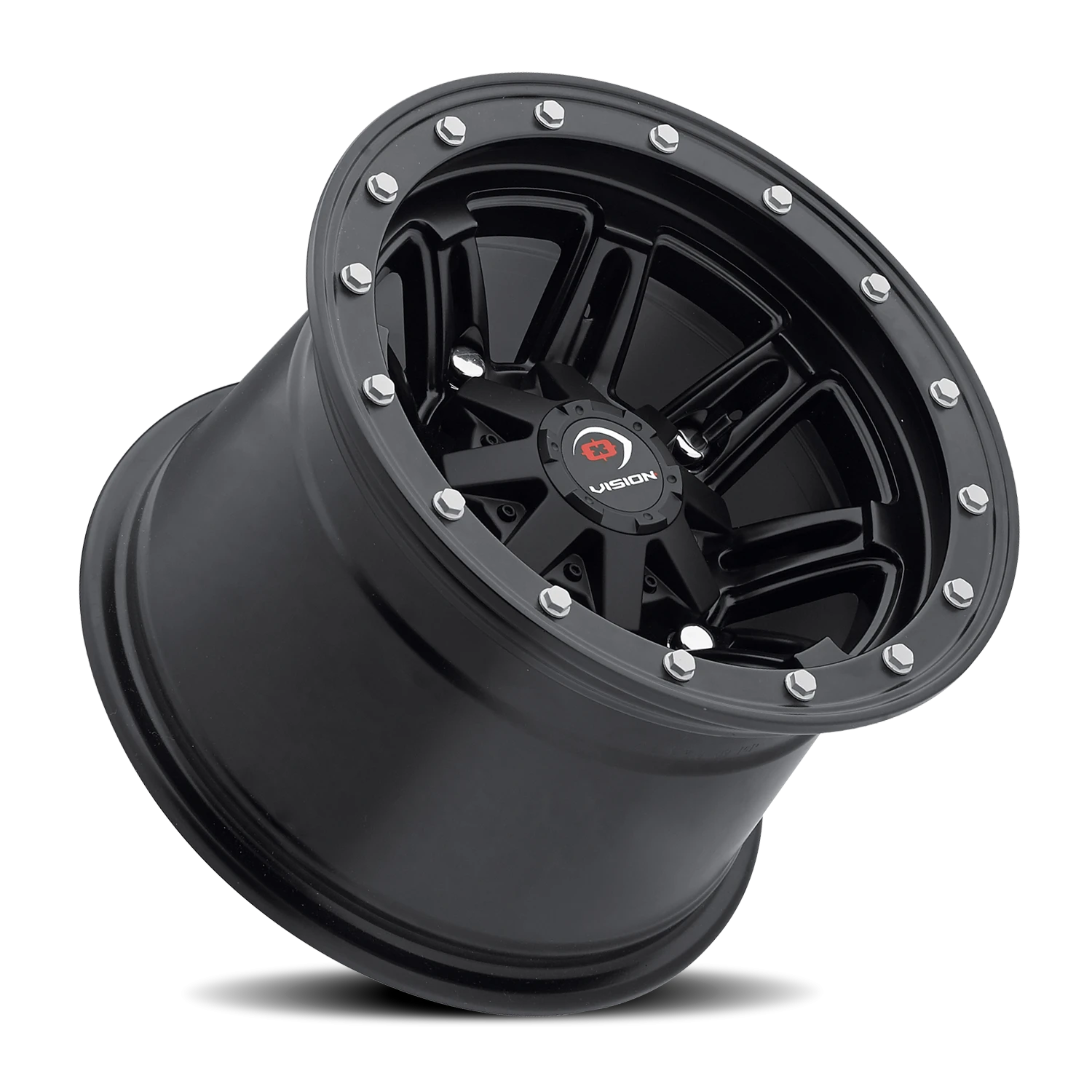 Vision Wheel 550 Matte Black 12x7 +3 4x115mm 80mm - Wheelwiz