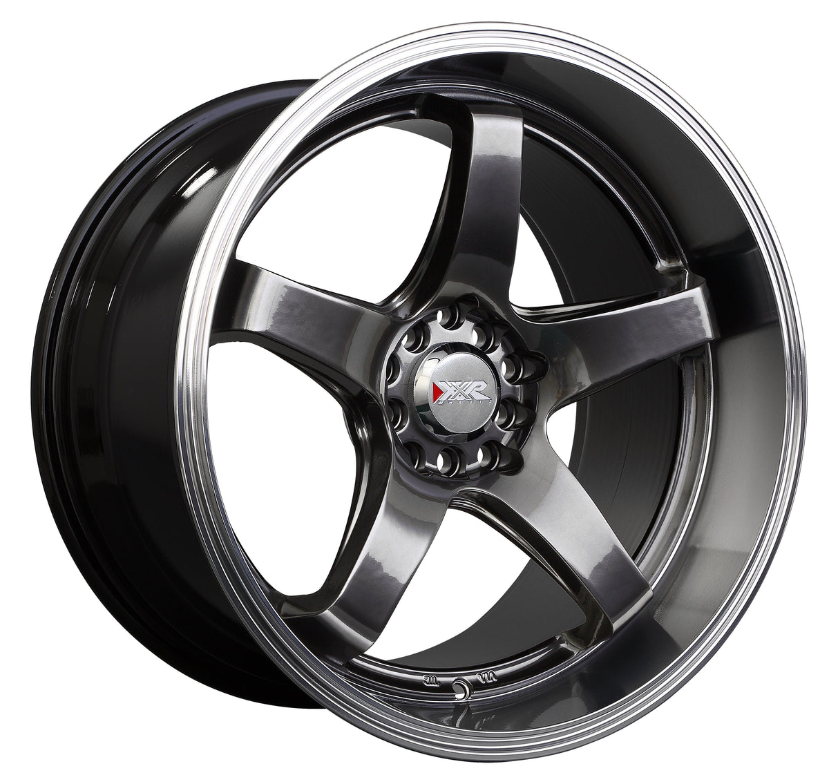 XXR Wheels 555 Chromium Black / ML 17x8 +35 5x100|5x114.3 73.1mm - Wheelwiz