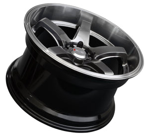 XXR Wheels 555 Chromium Black / ML 18x8.5 +35 5x100|5x114.3 73.1mm - Wheelwiz