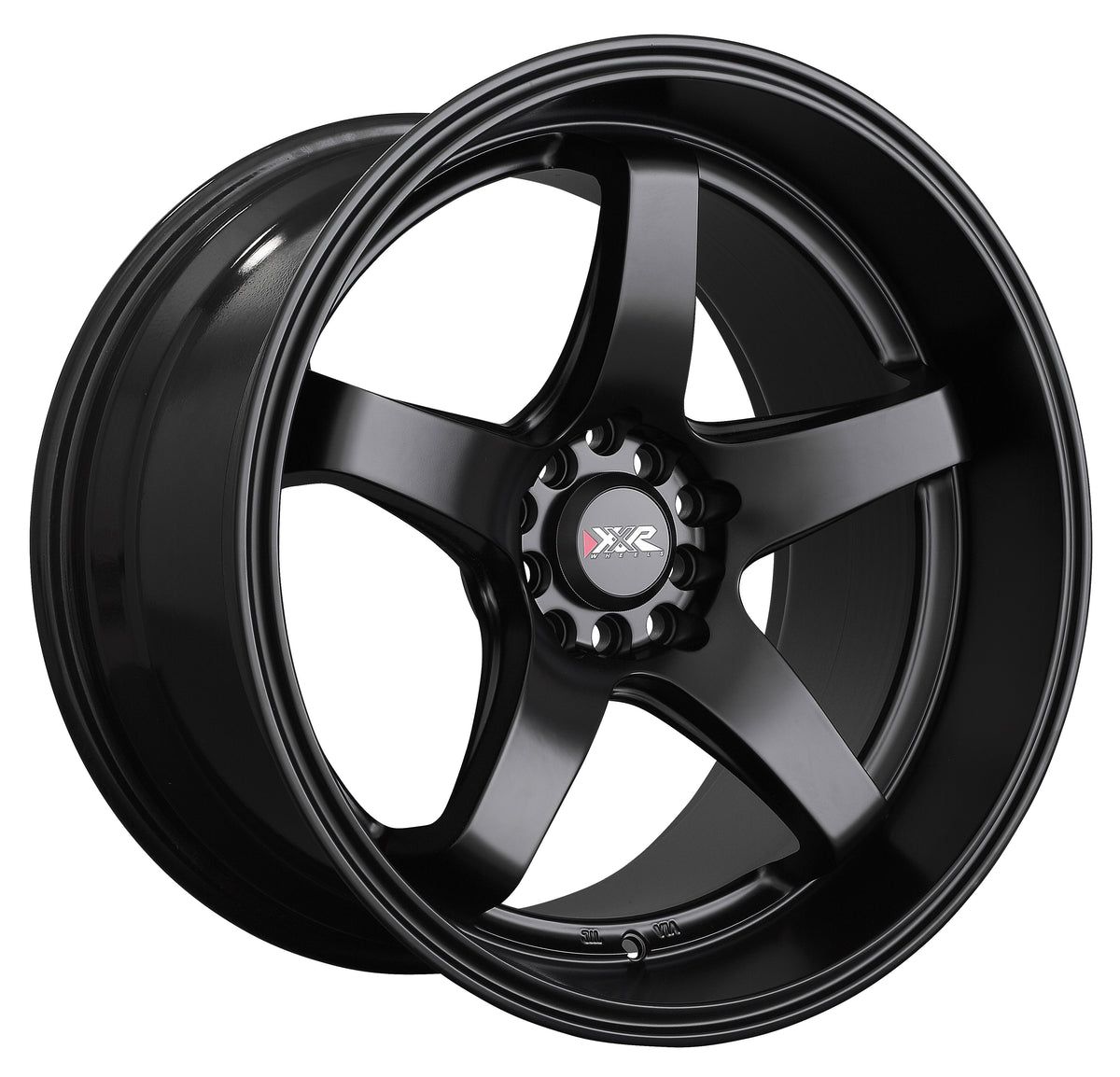 XXR Wheels 555 Flat Black 18x10 +25 5x100|5x114.3 73.1mm - Wheelwiz