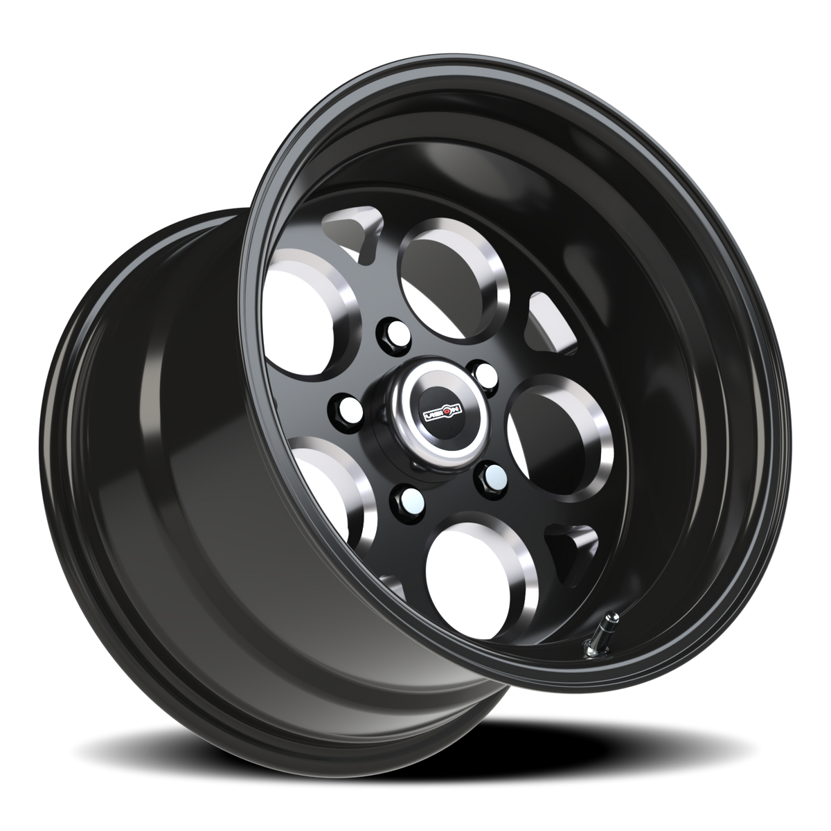 Vision Wheel 561 Gloss Black with Milled Windows 15x10 -25 5x114.3mm 83.1mm - Wheelwiz