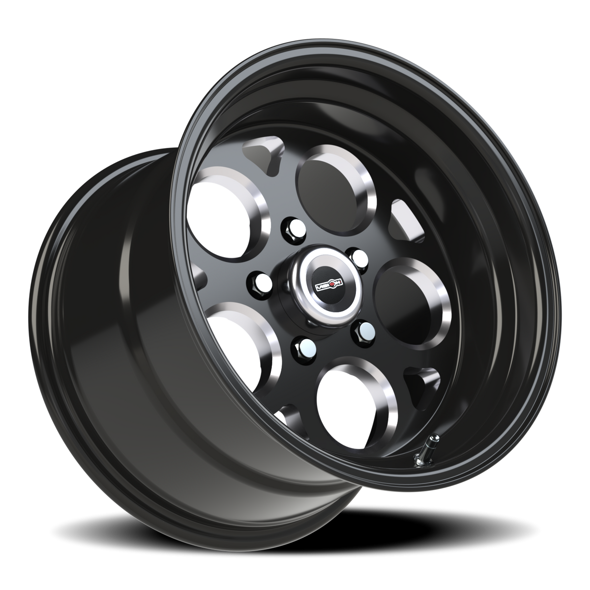 Vision Wheel 561 Gloss Black with Milled Windows 15x10 0 5x114.3mm 83.1mm - Wheelwiz