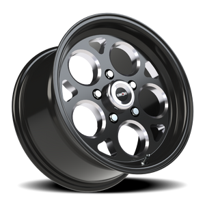 Vision Wheel 561 Gloss Black with Milled Windows 15x8 +27 5x114.3mm 83.1mm - Wheelwiz