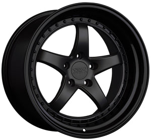 XXR Wheels 565 Flat Black / Gloss Black Lip 18x10.5 +20 5x114.3 73.1mm - Wheelwiz