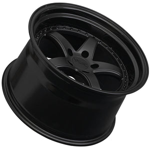 XXR Wheels 565 Flat Black / Gloss Black Lip 18x8.5 +35 5x120 73.1mm - Wheelwiz