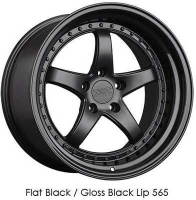 XXR Wheels XXR 565 Flat Black / Gloss Black Lip 18x8.5 +35 5x108mm 73.1mm - Wheelwiz