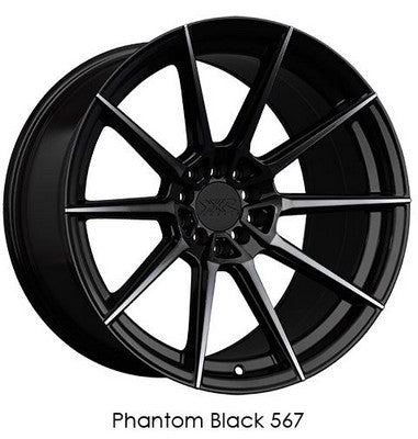XXR Wheels XXR 567 Phantom Black 18x8.5 +35 5x100|5x114.3mm 73.1mm - Wheelwiz