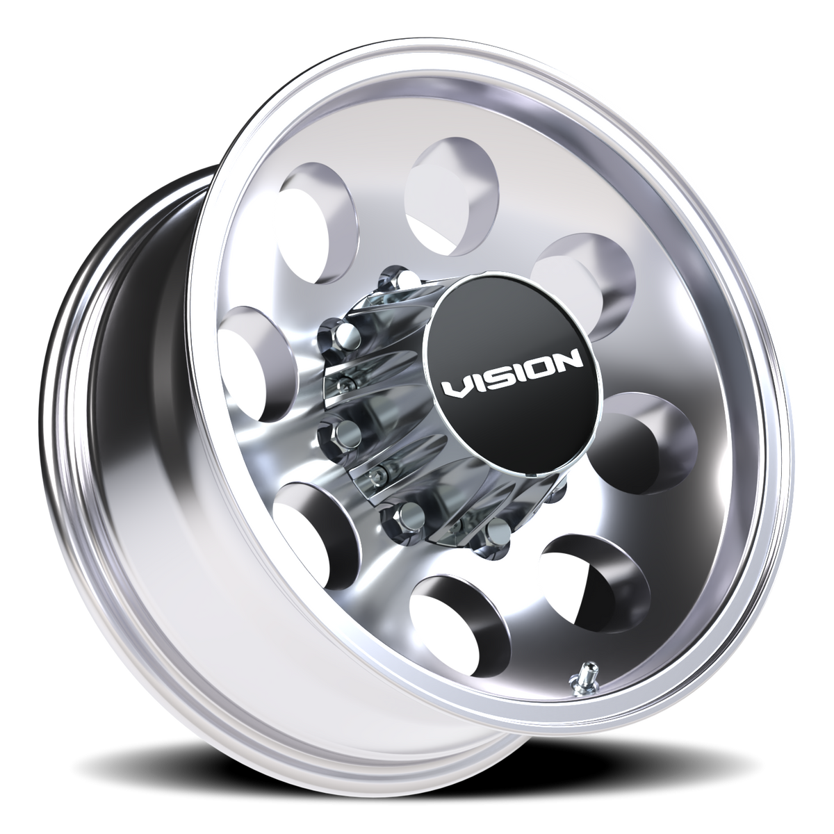 Vision Wheel 56VT Polished 16x7 -12 8x165.1mm 124.5mm - Wheelwiz