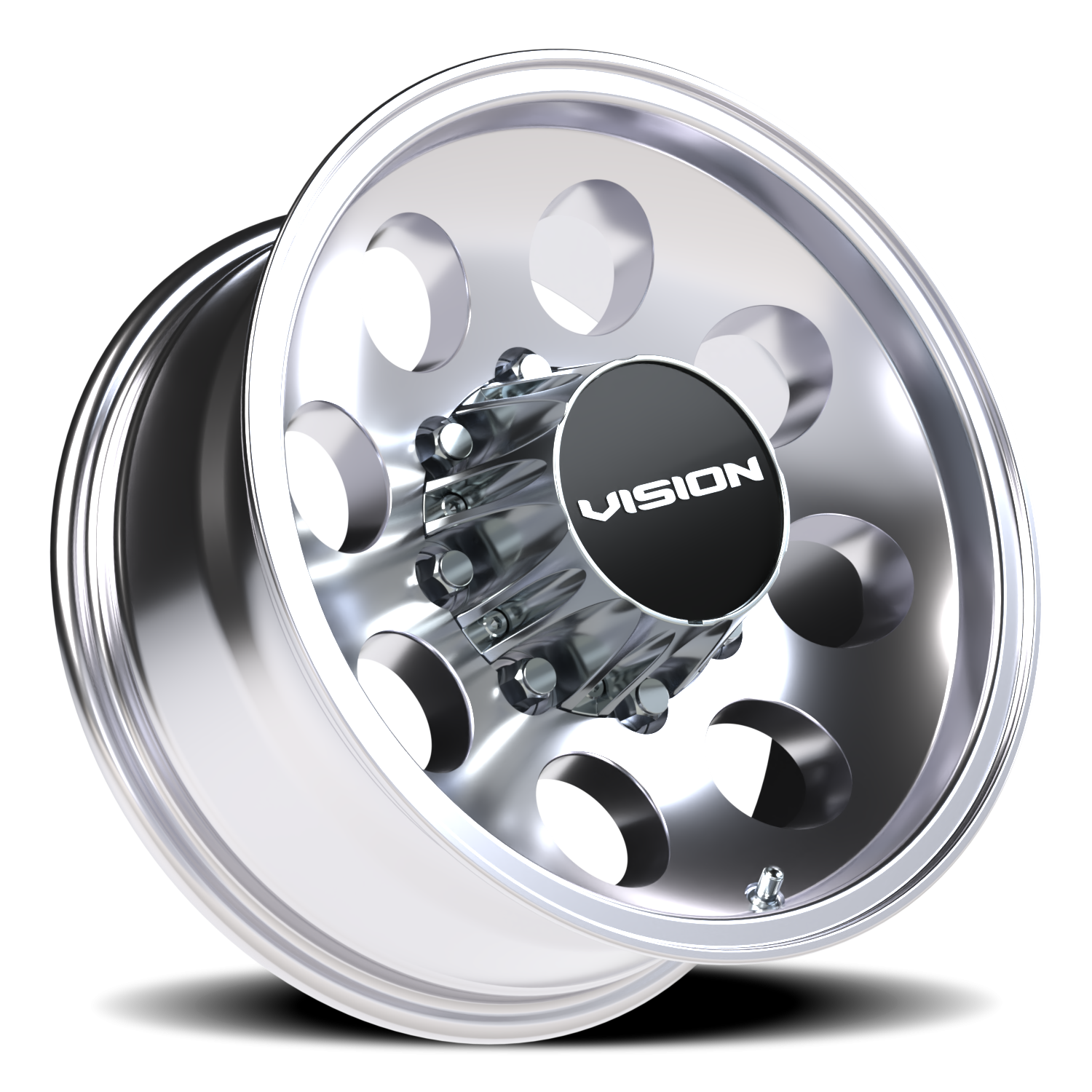 Vision Wheel 56VT Polished 16x7 -12 8x165.1mm 124.5mm - Wheelwiz