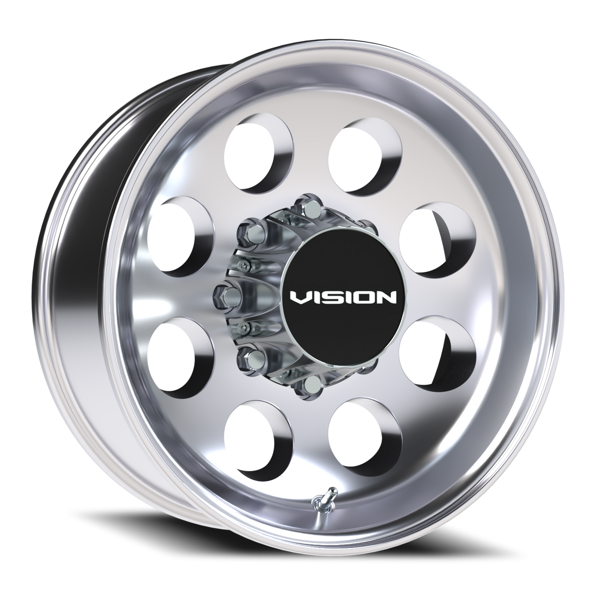 Vision Wheel 56VT Polished 17.5x6.75 -16 8x165.1mm 124.5mm - Wheelwiz