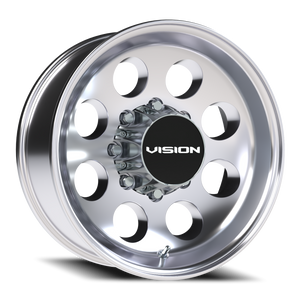 Vision Wheel 56VT Polished 17.5x6.75 -16 8x165.1mm 124.5mm - Wheelwiz