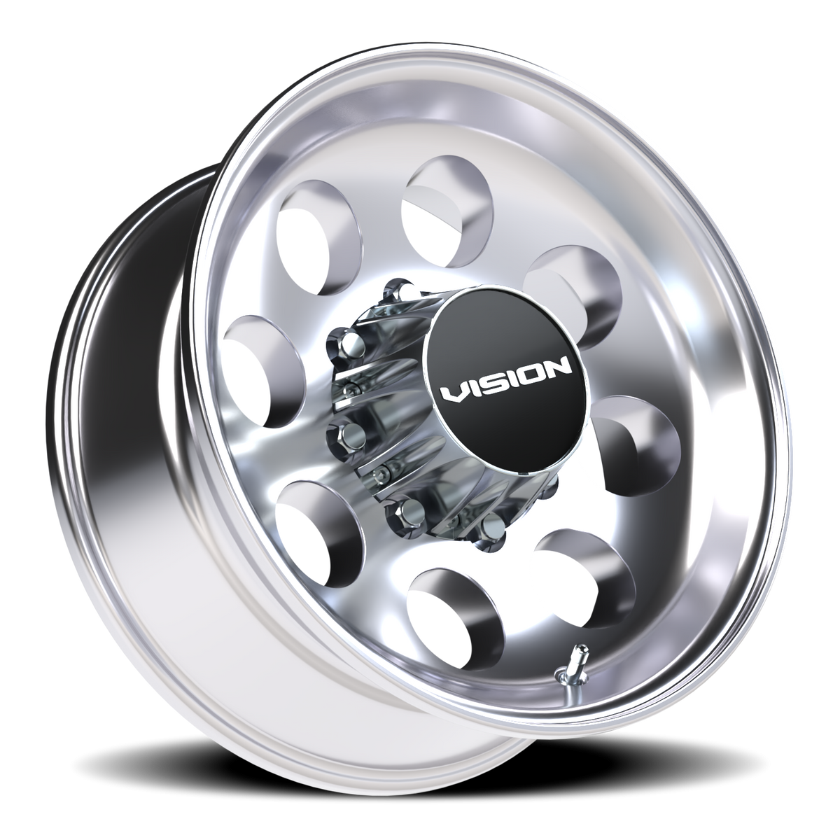 Vision Wheel 56VT Polished 17.5x6.75 -16 8x165.1mm 124.5mm - Wheelwiz