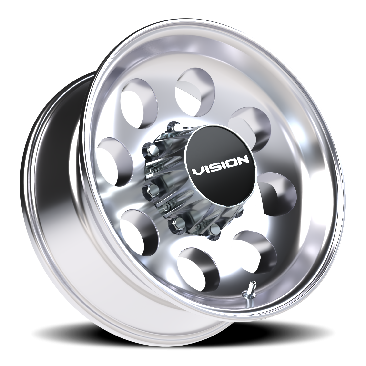 Vision Wheel 56VT Polished 17.5x6.75 -16 8x165.1mm 124.5mm - Wheelwiz