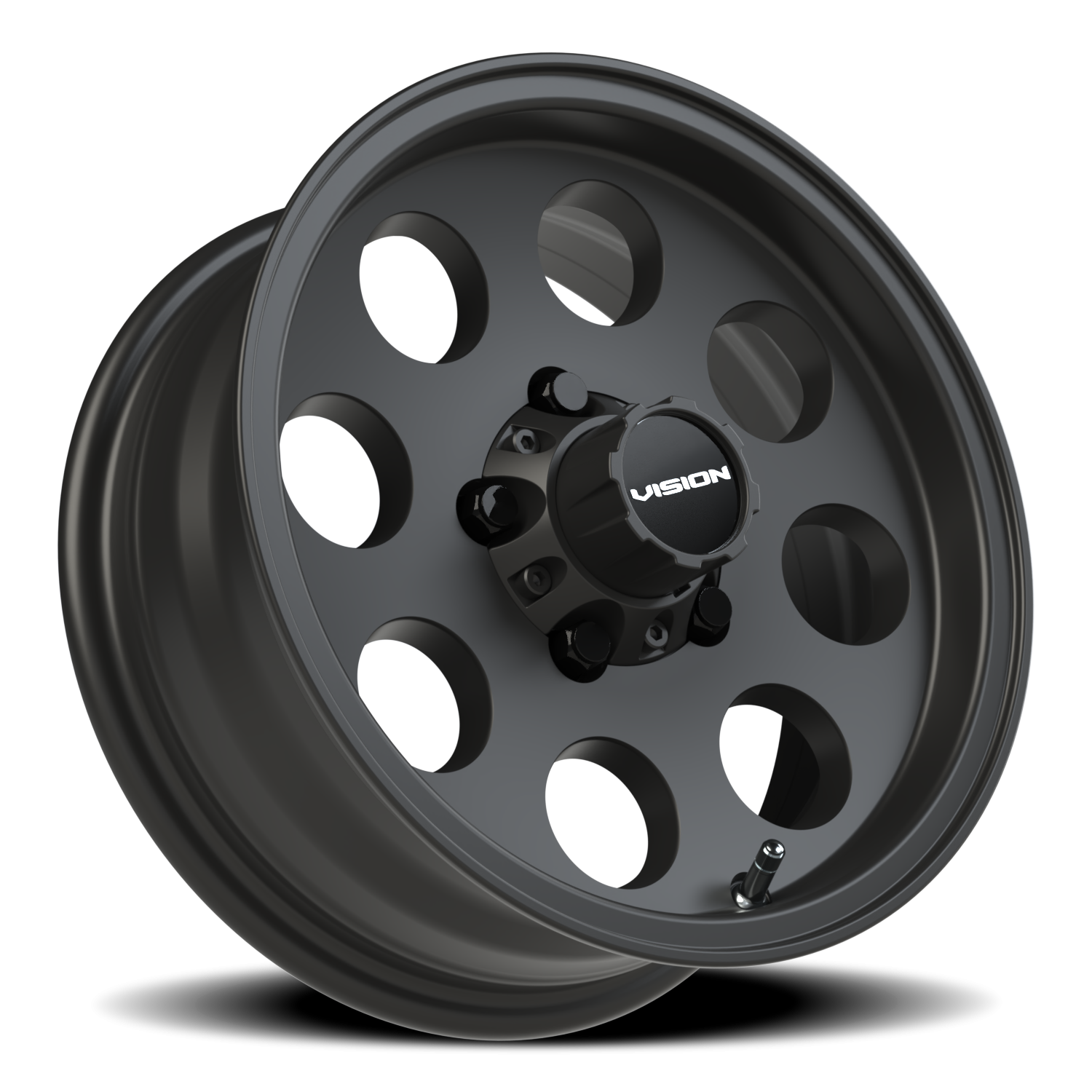 Vision Wheel 56VT Satin Black 14x5.5 0 5x114.3mm 83mm - Wheelwiz
