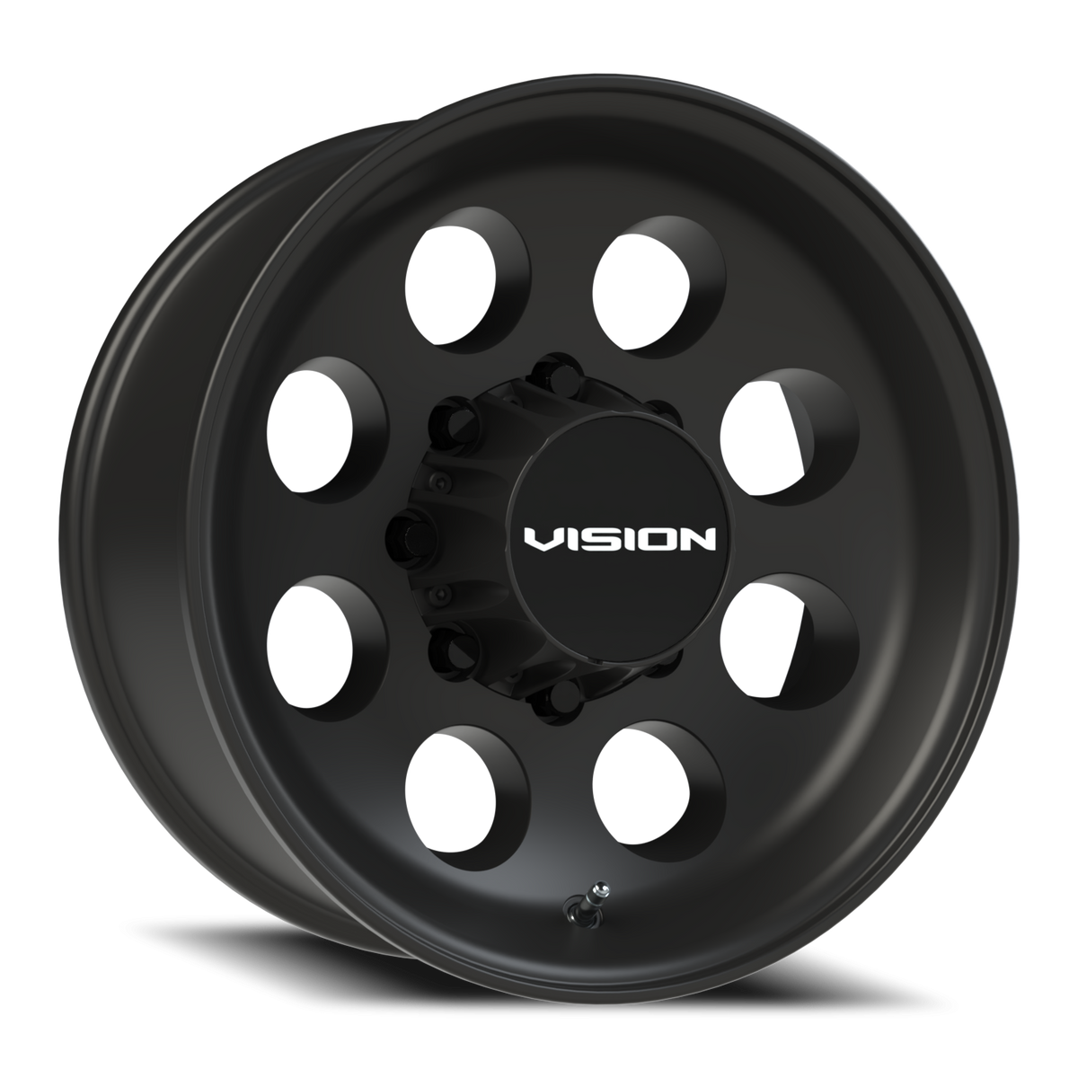 Vision Wheel 56VT Satin Black 17.5x6.75 -16 8x165.1mm 124.5mm - Wheelwiz