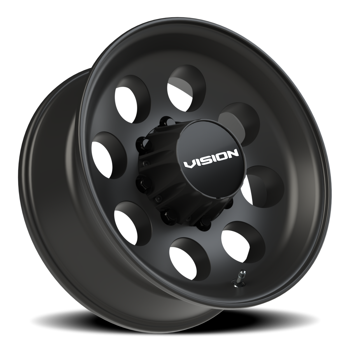 Vision Wheel 56VT Satin Black 17.5x6.75 -16 8x165.1mm 124.5mm - Wheelwiz